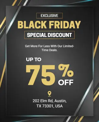 Exclusive Black Friday Special Discount Sales Flyer Template