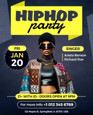 Exclusive Hip Hop Party Flyer Template