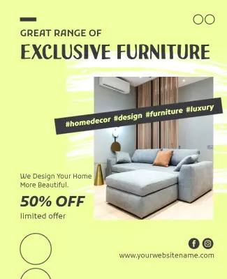 Exclusive Home Furniture Sale Flyer Template