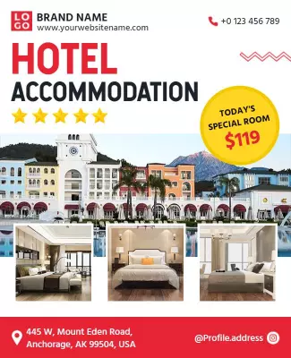 Exclusive Hotel Accommodation Offer Flyer Template
