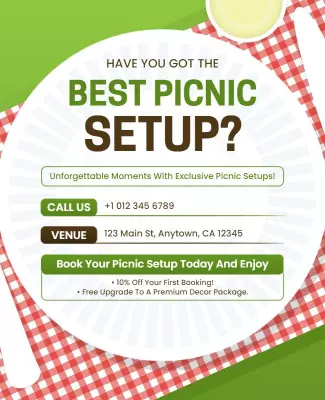 Exclusive Picnic Setup Promotional Flyer Template