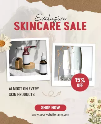 Exclusive Skincare Product Sale Flyer Template