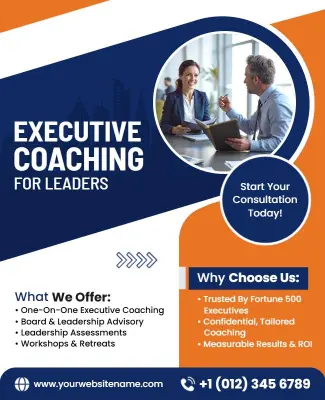 Executive Coaching Services Promotion Flyer Template