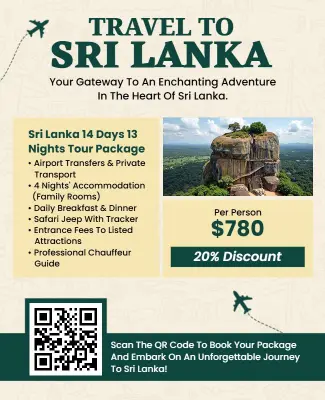 Exotic Green Sri Lanka Travel Tour Package Flyer Template