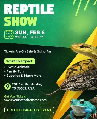Exotic Reptile Show Event Flyer Template