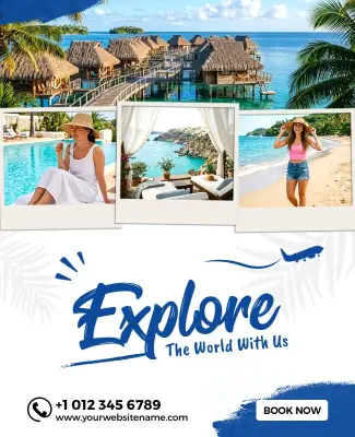 Exotic Travel Destination Promotion Poster Template