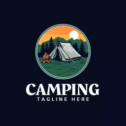 Experience Peaceful Outdoor Adventures with Camping Logo Template