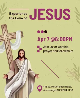 Experience the Love of Jesus Event Flyer Template