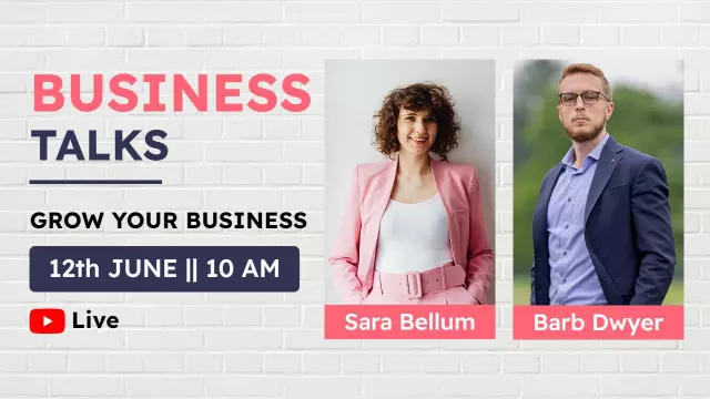 Expert Business Tips Conversation YouTube Thumbnail Template