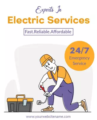 Expert Electric Services Flyer Template