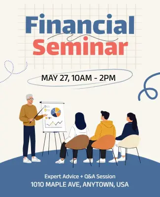 Expert Financial Seminar Event Flyer Template