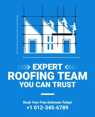 Expert Roofing Team Promotional Poster Template