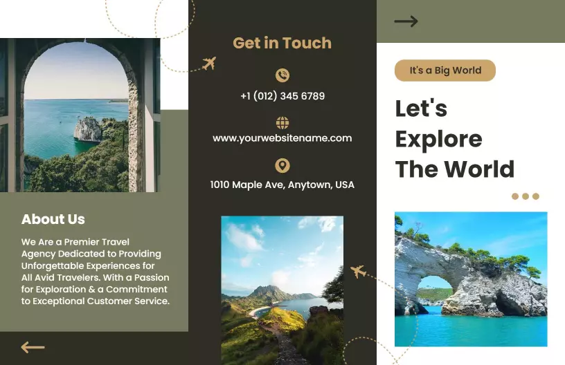 Explore Beautiful Destinations Scenic Travel Brochure Template