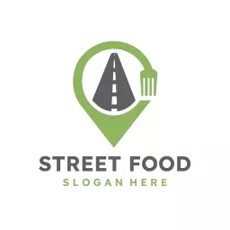 Explore Delicious Street Food with a Roadside Vibe Logo Template