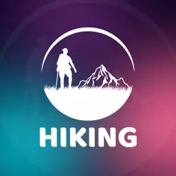 Explore Majestic Mountains During an Adventurous Hiking Logo Template