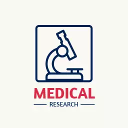 Explore Medical Research Innovations with Microscope Logo Template
