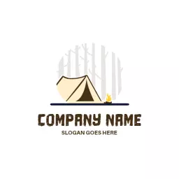 Explore Nature with Cozy Camping Adventures Traveling Logo Template