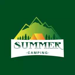Explore Nature with Vibrant Mountains and Summer Camping Logo Template