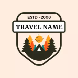 Explore Nature's Beauty with Outdoor Adventure Badge Logo Template
