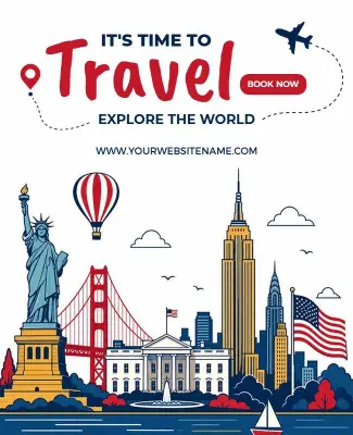 Explore New York City Travel Poster Template