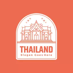 Explore Thailand's Rich Culture and Heritage in Travel Logo Template