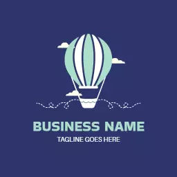 Explore the Skies with Vibrant Balloon Adventure Logo Template