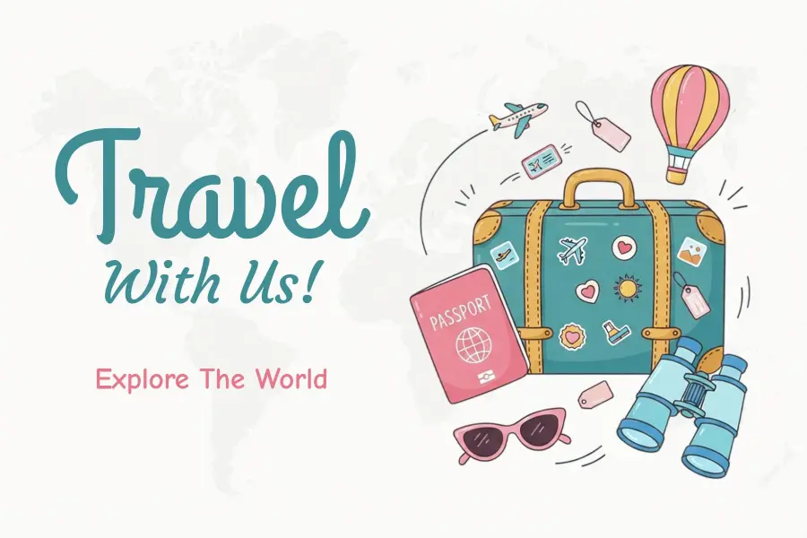 Explore the World Travel Postcard Template
