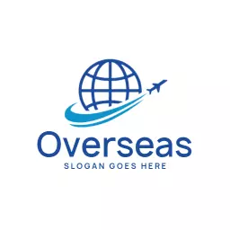 Explore the World with Dynamic Traveling Overseas Logo Template