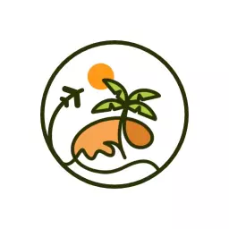 Explore Tropical Islands Under A Bright Sun Logo Template