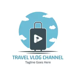 Explore Your Adventures with Travel Vlog Channel Logo Template