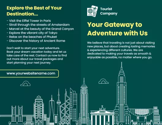 Exploring Iconic World Destinations Travel Brochure Template