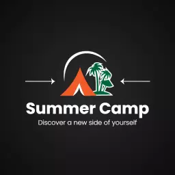 Exploring Nature and Adventure at Summer Camp Logo Template