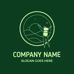 Exploring Nature and Adventure in Green Traveler Logo Template