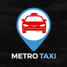 Express Your Ride with Bright Red Metro Taxi Logo Template