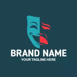 Expressing Emotions through Colorful Comedy and Drama Logo Template