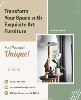 Exquisite Art Furniture Promotional Flyer Template