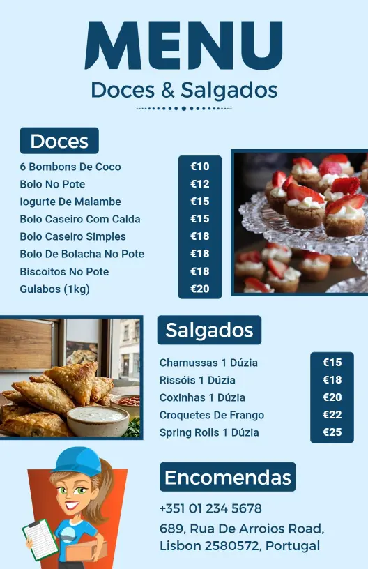 Exquisite Chocolate Treats and Creamy Desserts Dessert Menu Template