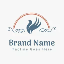 Exquisite Vintage Design Featuring Elegant Bird Illustration Logo Template