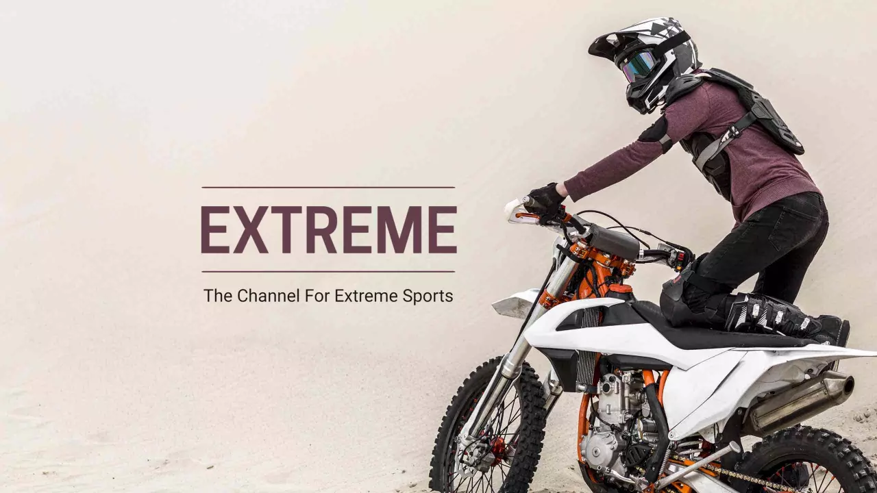 Extreme Sports Adventure with Motorcycle Focus YouTube Banner Template