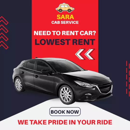 Eye-Catching Black Car Rental Service with Lowest Rent Offer Ad Template