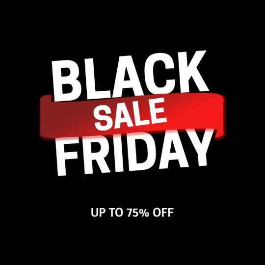 Eye-Catching Black Friday Sale Typography Design Ad Template
