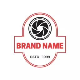 Eye-Catching Circular Camera Design for CCTV Security Logo Template
