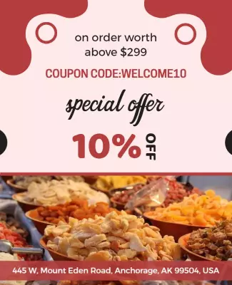 Eye-Catching Food Market Discount Offer Poster Template