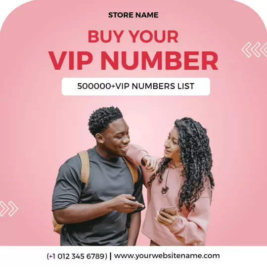 Eye-Catching Pink VIP Number Purchase Promotion Ad Template