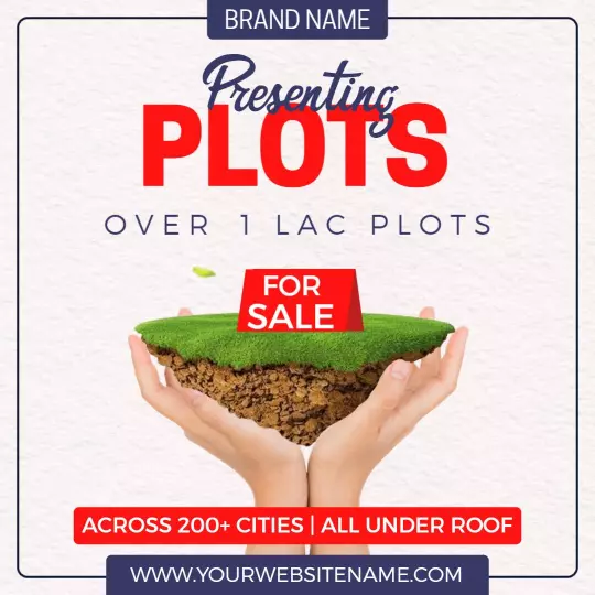 Eye-Catching Real Estate Plot Listings for Sale Ad Template