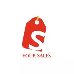 Eye-Catching Red Price Tag Symbolizing Your Sales Growth Logo Template
