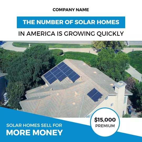 Eye-Catching Solar Home Growth Promotion Ad Template