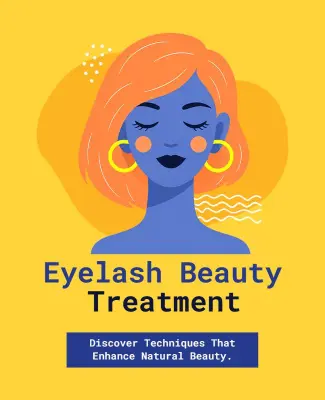 Eyelash Beauty Treatment Promotion Poster Template