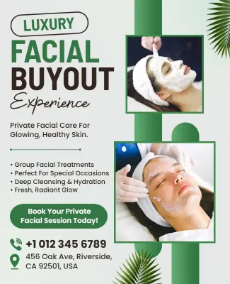Facial Buyout Experience Event Poster Template