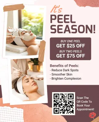 Facial Peel Treatment Discount Promotion Flyer Template